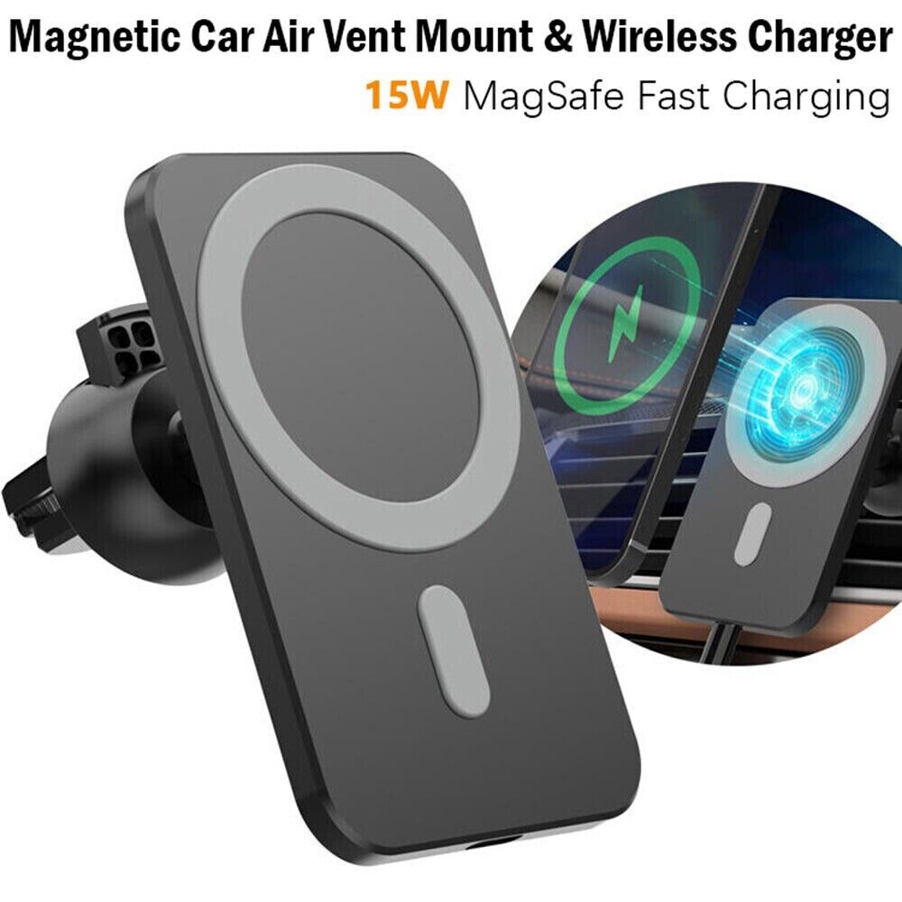 Magnetic Wireless Charger Car Mount Holder For iPhone 12 13 14 Pro Max