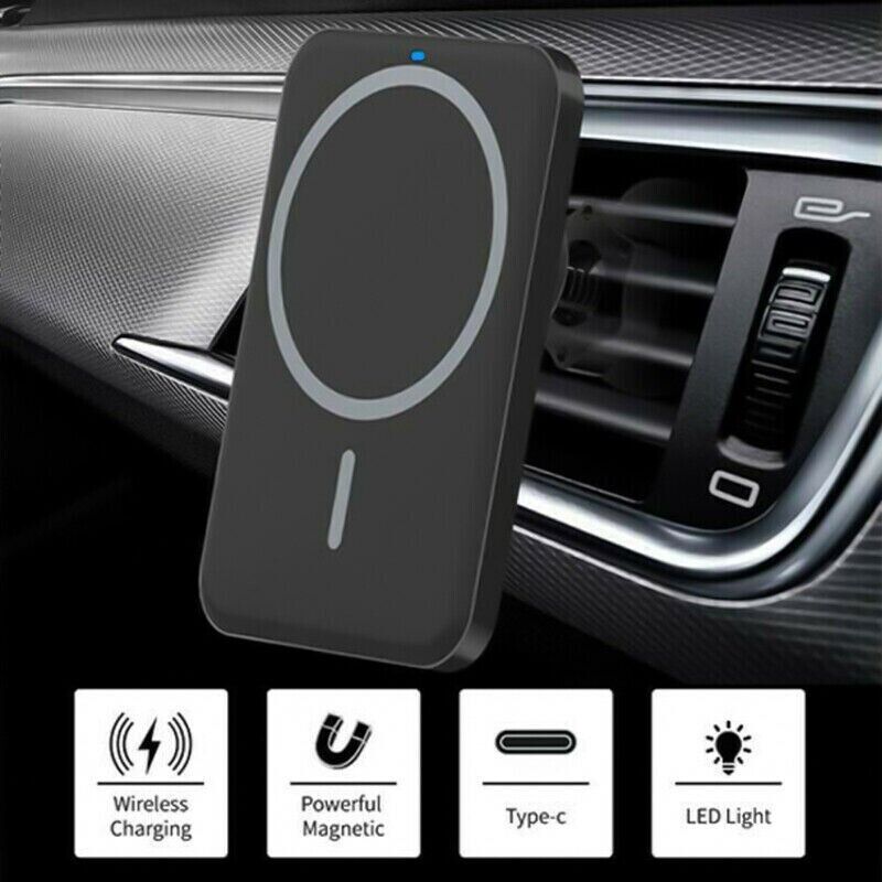 Magnetic Wireless Charger Car Mount Holder For iPhone 12 13 14 Pro Max