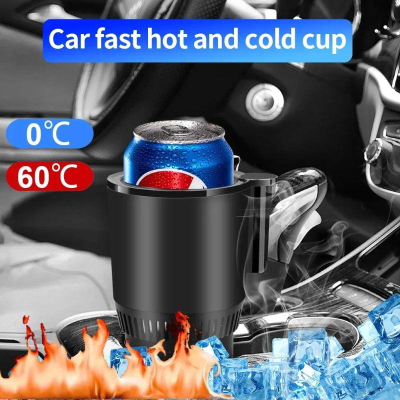 2 In1 Car Heating Cooling Cup 12V Smart Car Cup Holder Digital Temperature Display-0