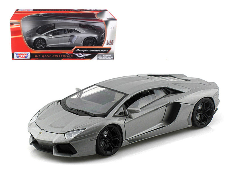 Lamborghini Aventador LP700-4 Gray Metallic 1/18 Diecast Model Car by Motormax-0