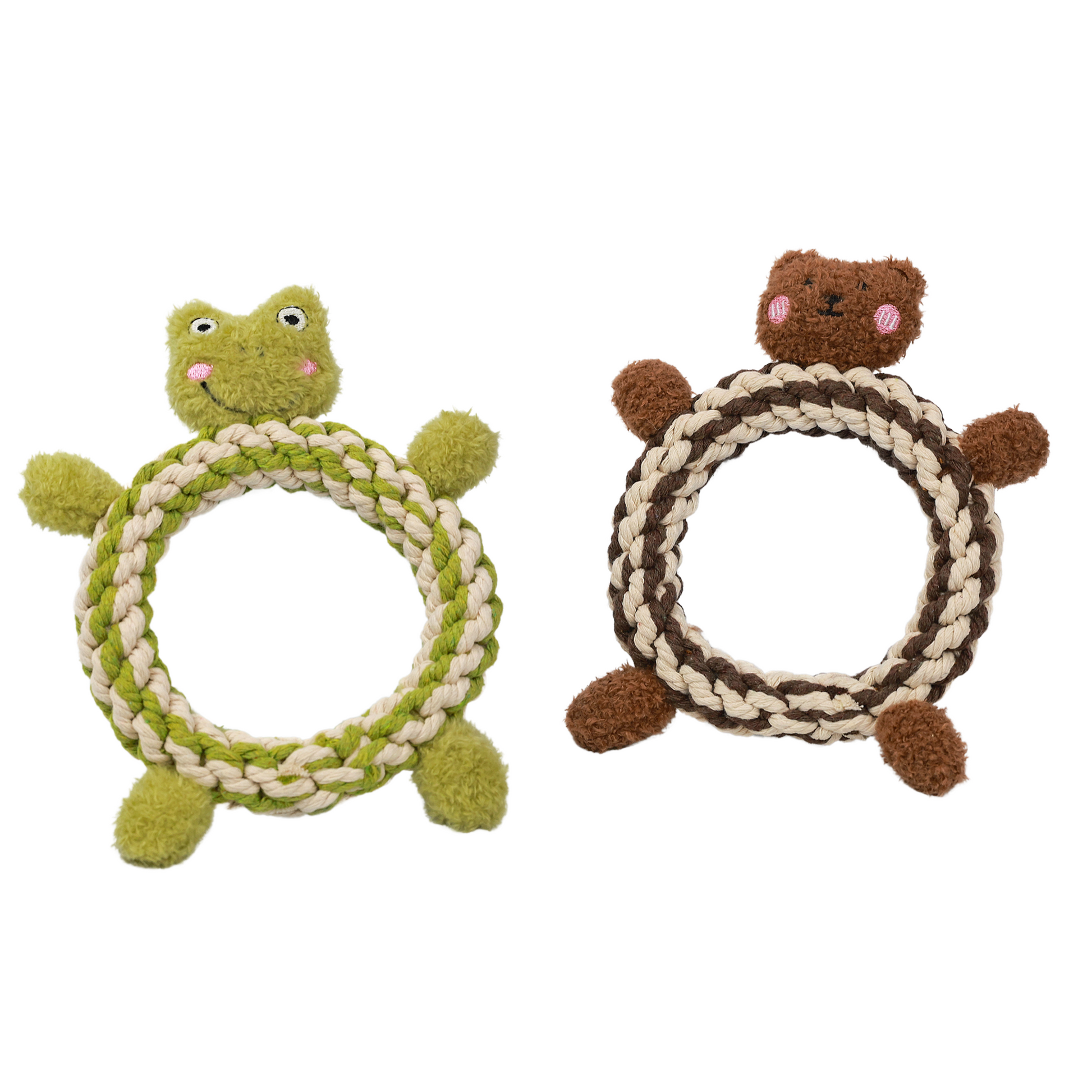 Daisy and Jasper Squeaky Plush Rope Toys-0