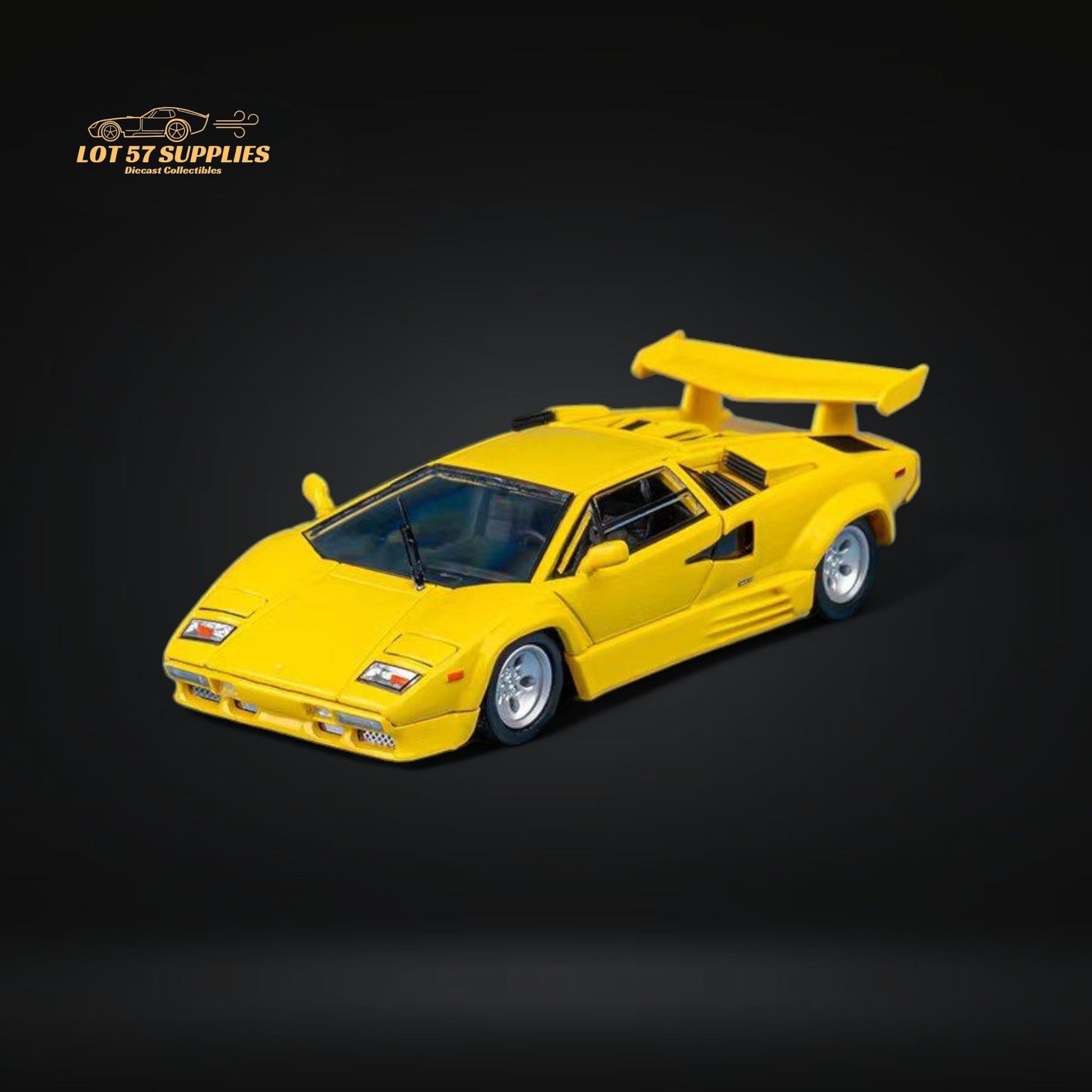 FindClassically Lamborghini Countach LP5000 QV yellow 1:64-0