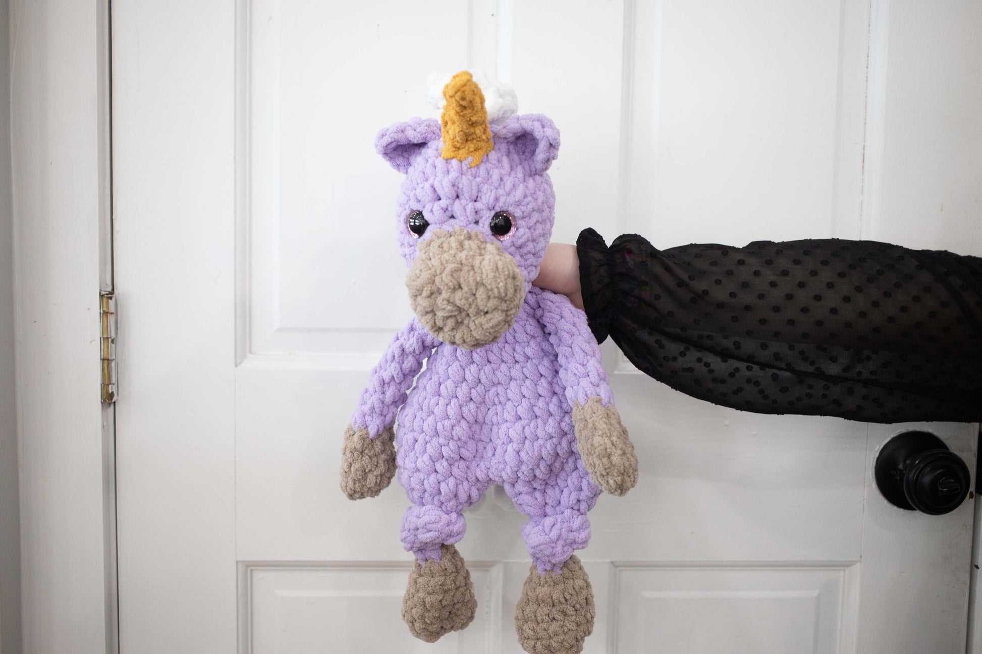 Una Unicorn Lovey, Crochet Stuffed Animal, Uni Unicorn Snuggler-0