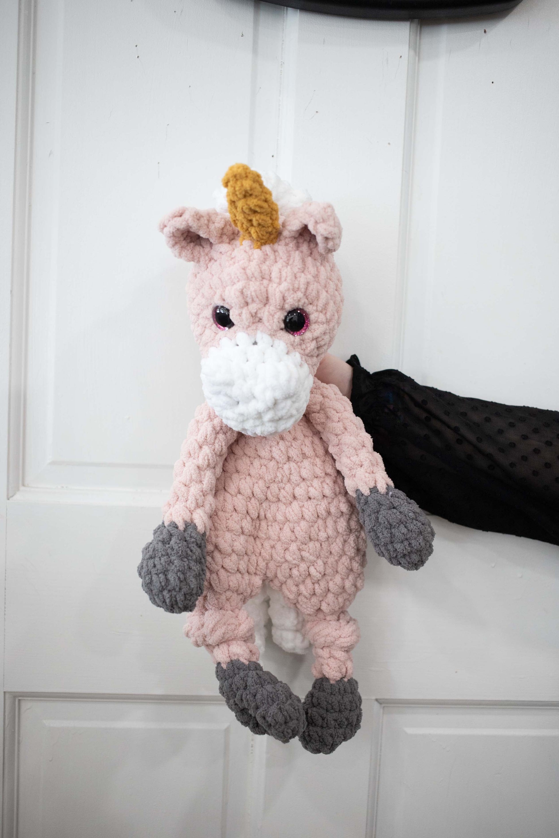 Una Unicorn Lovey, Crochet Stuffed Animal, Uni Unicorn Snuggler-3