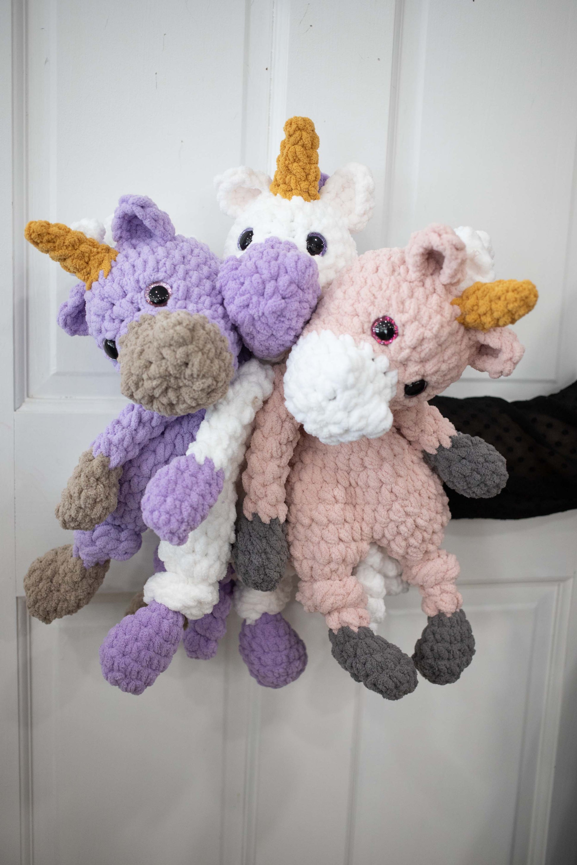 Una Unicorn Lovey, Crochet Stuffed Animal, Uni Unicorn Snuggler-1