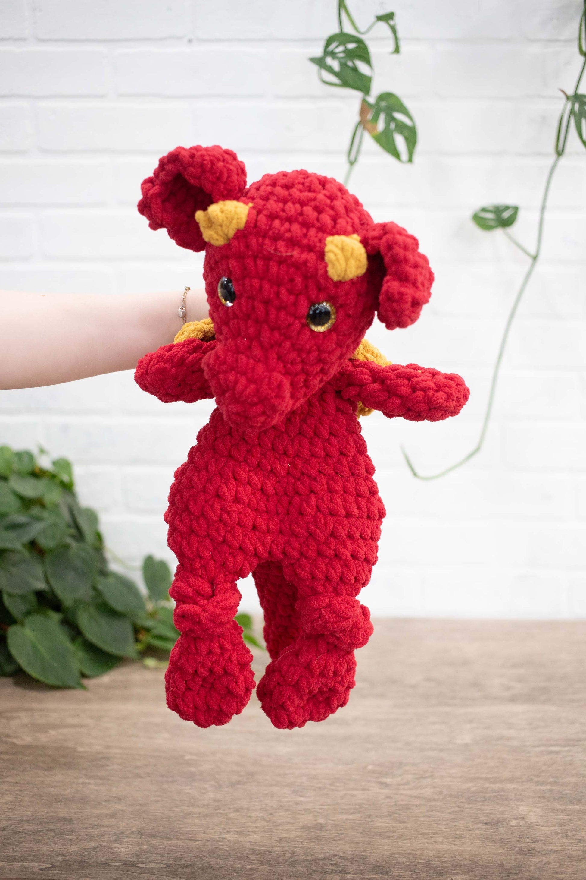 Dragon Lovey, Crochet Stuffed Animal, Dragon Snuggler-2