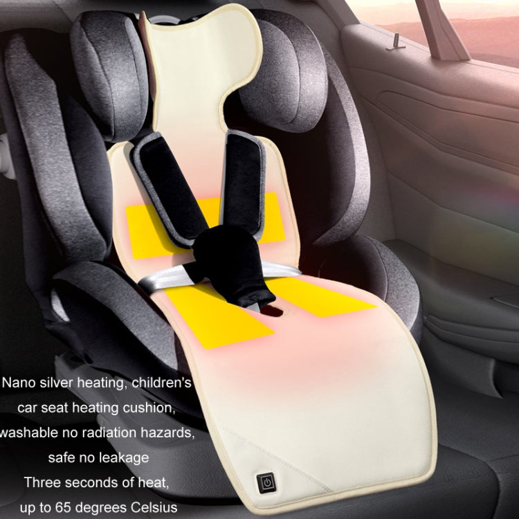 Car USB Heated Seat Cushion Winter Plush Child Seat Pad, Size: