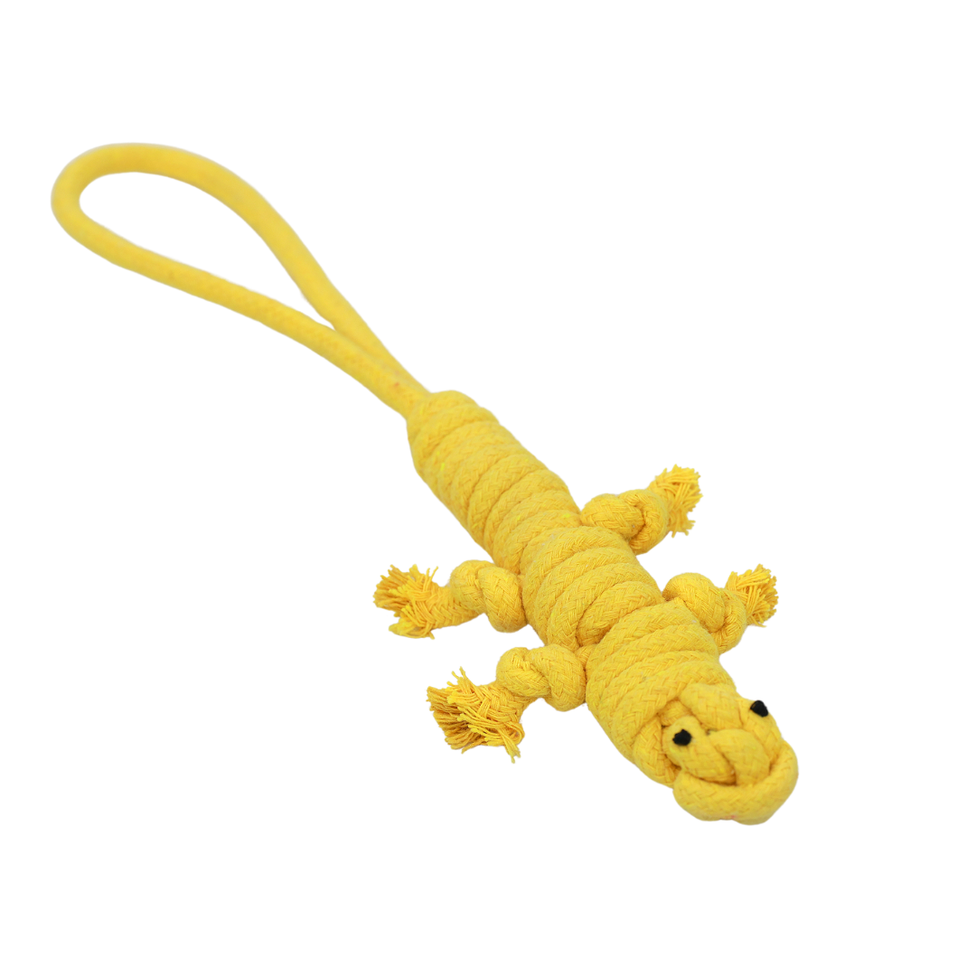 Yellow the Lizard Rope Toy-0