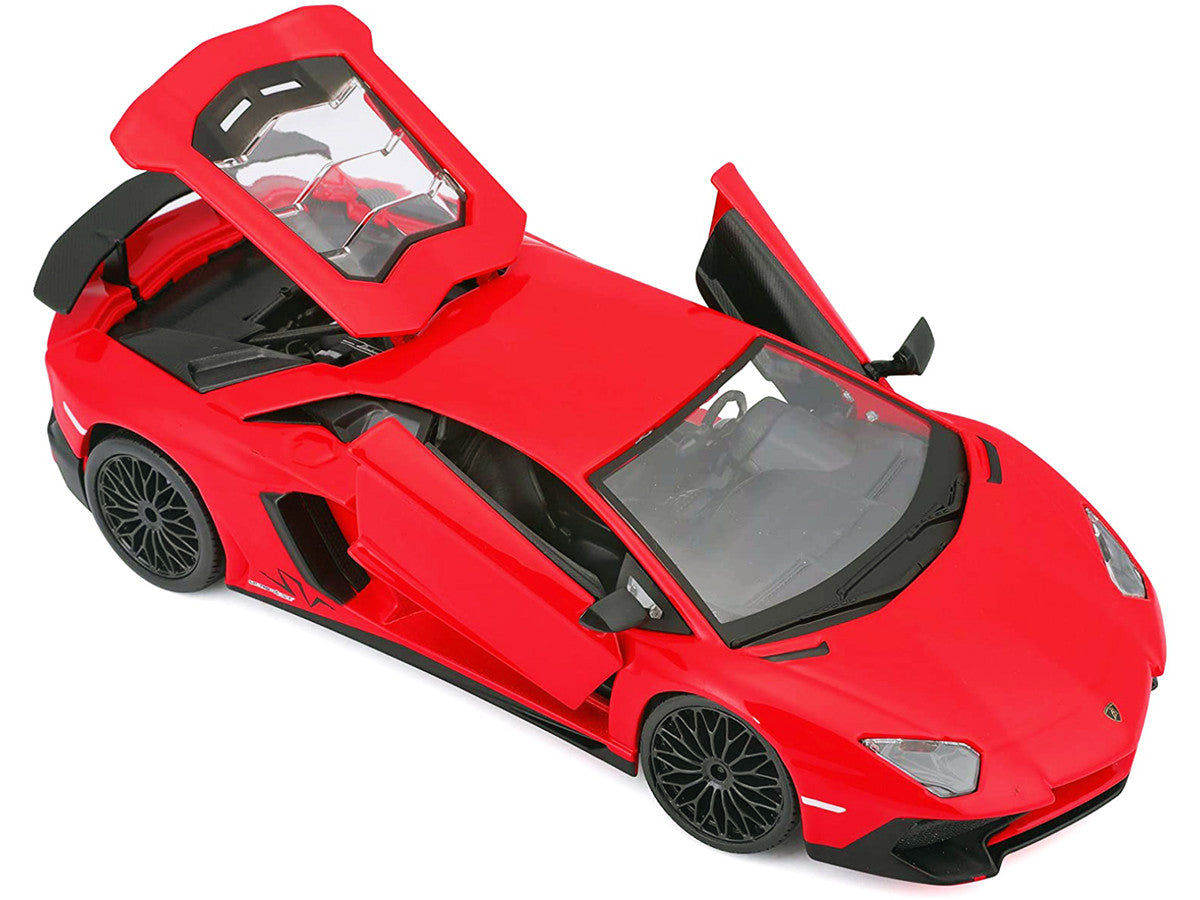 Lamborghini Aventador LP750-4 Red 1/24 Diecast Model Car by Bburago-1