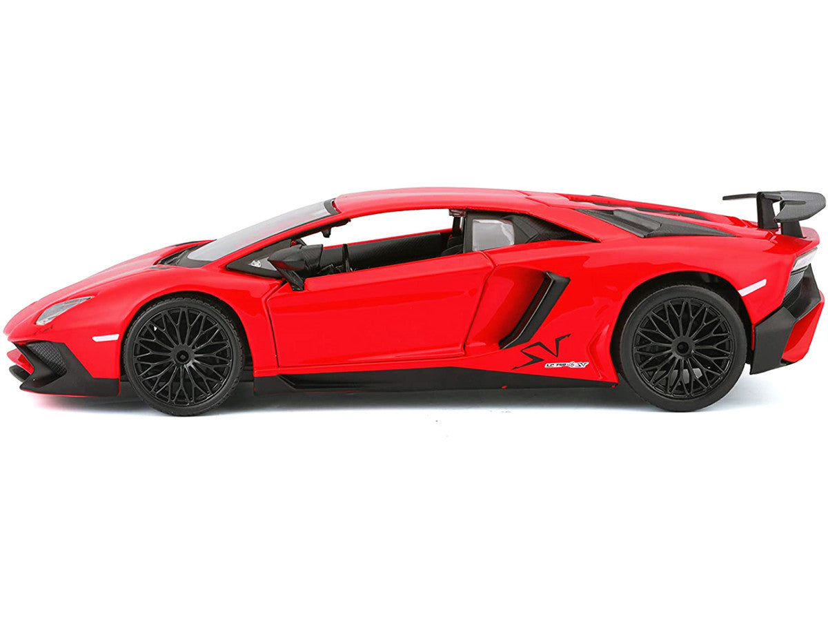 Lamborghini Aventador LP750-4 Red 1/24 Diecast Model Car by Bburago-2