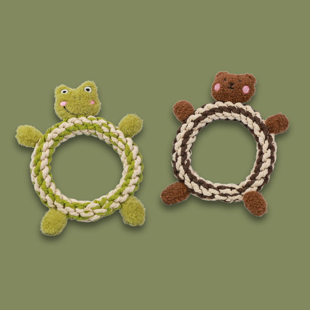 Daisy and Jasper Squeaky Plush Rope Toys-1