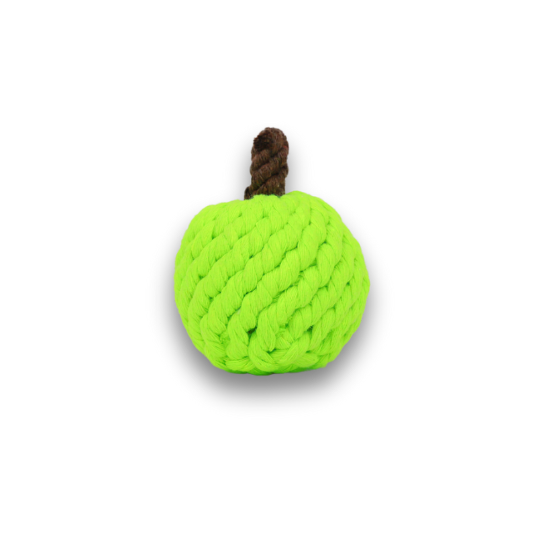 Handmade Green Apple Rope Toy-0