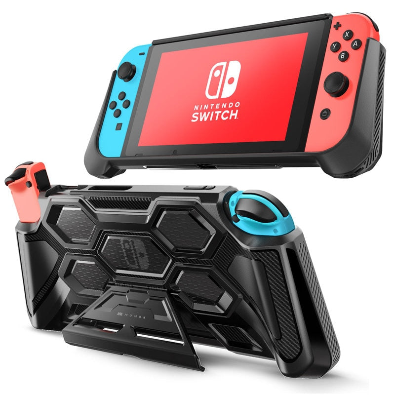 For Nintendo Switch Case MUMBA Battle Series Heavy Duty Grip Cover For Nintendo Switch Console with Comfort Padded Hand Grips-1