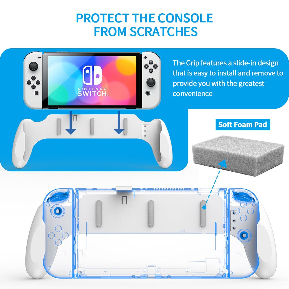 For Nintendo Switch OLED Case Handle Bracket Hand Grip Protective Cover Handheld Case Game Console Stand Support Accessories-4