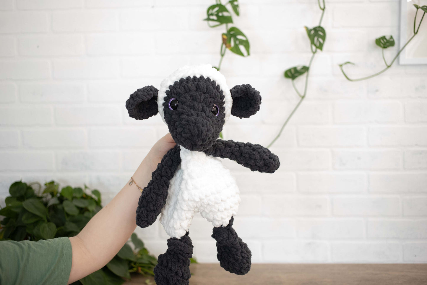 Lamb Crochet Stuffed Animal, Sheep Heirloom Plush, Baby Lovey, Soft Cuddlers for Kids-0