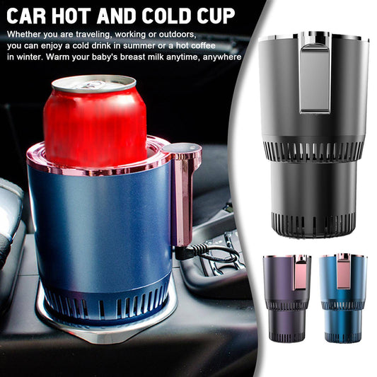 Car Heating Water Cup Car Coffee Warmer Beverage Temperature Display-0